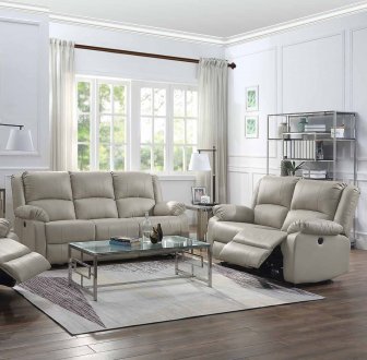 Zuriel Power Motion Sofa 54610 in Beige PU by Acme w/Options