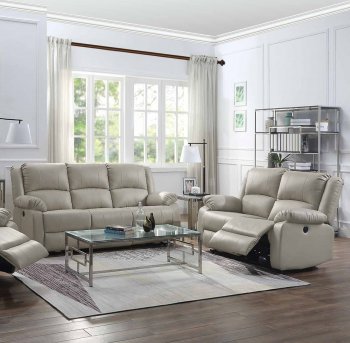 Zuriel Power Motion Sofa 54610 in Beige PU by Acme w/Options [AMS-54610 Zuriel]