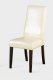 Cream Bycast Leather Set of 2 Modern Dining Chairs