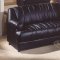 Black Fabric Contemporary Living Room w/Hardwood Frame