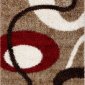 Modern M6008 Cream-Red Area Rug