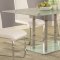 Geneva 104861 Dining 5Pc Set by Coaster w/White Chairs