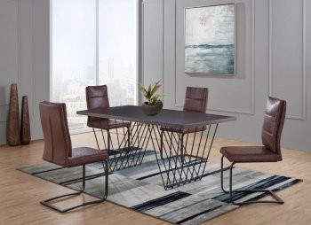 D6901DT Dining Table in Dark Brown by Global w/Options [GFDS-D6901DT-D201DC]