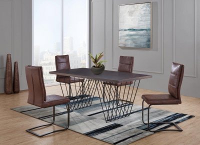 D6901DT Dining Table in Dark Brown by Global w/Options