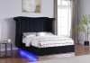 LCL-B03 Upholstered Bed in Black Velvet