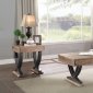 Pellio Coffee & 2 End Tables Set 83055 in Antique Oak by Acme