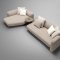 HF5516 Sectional Sofa in Beige Fabric by J&M