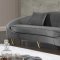 Serpentine Sofa 679 in Grey Velvet Fabric by Meridian w/Options