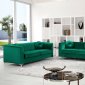 Isabelle 612 Sofa in Green Velvet Fabric by Meridian w/Options