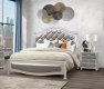 Remi Bedroom 3Pc Set King Bed & 2 Nightstands in Silver - Global