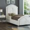 Rosie Upholstered Bed in White Velvet Fabric by Meridian