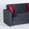 Tokyo Rainbow Black Sofa Bed in Fabric by Sunset w/Options