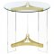 Janessa Coffee Table 3Pc Set 710068 Clear & Brass by Coaster