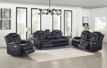 Orion Power Motion Sofa in Black by NCFurniture w/Options [SFNCS-Orion-Power Black]