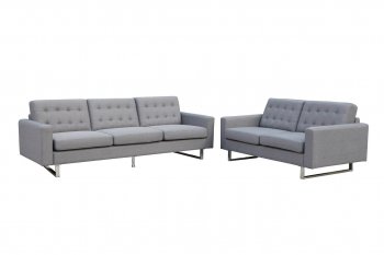 Beneva S1503G Sofa in Grey Fabric by New Spec w/Options [NSS-1503G-Beneva]