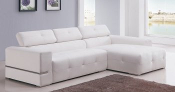 8065 Sectional Sofa in White Bonded Leather by American Eagle [AESS-8065 White]