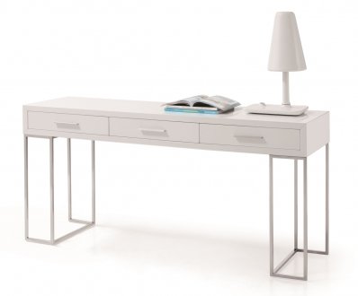 SG02 Modern Office Desk by J&M in White w/3 Drawers