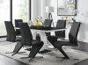 9702D Dining Room Set 5Pc in Black & White by Lifestyle