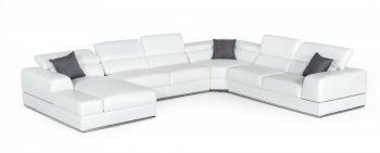 Pella Sectional Sofa 5106 LAF in White Italian Leather by VIG [VGSS-5106 Pella LAF White]