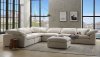 Naveen Sectional Sofa 55130 in Ivory Linen by Acme w/Options