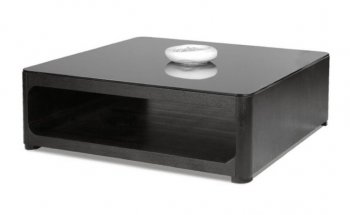 Cinder Square Coffee Table in Black Oak by Beverly Hills [BHCT-Cinder SQ]