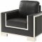 Monika Sofa CM6423BK in Black Breathable Leatherette w/Options