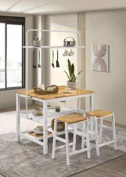 Edgeworth Kitchen Island 3Pc Set 122246 by Coaster w/Options [CRDS-122246 Edgeworth]