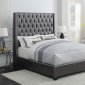 Clifton Upholstered Bed 302036 in Metallic Grey by Coaster