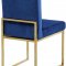 Giselle Dining Chair 778 Set of 2 Navy Velvet Fabric - Meridian