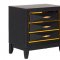 Ebony Bedroom Set 5Pc in Matte Black by Global w/Options