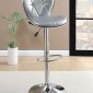 F1623 Set of 2 Bar Stools in Silver Leatherette by Poundex