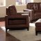 504431 Paige Sofa in Brown Bonded Leather by Coaster w/Options