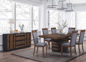 Octavia Dining Table 107391 in Walnut by Coaster with Options [CRDS-107391 Octavia]