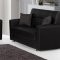 Lego Sofa Bed in Black Bonded Leather by Rain w/Optional Items