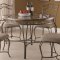 Faux Marble Top Classic 5Pc Round Bar Table & Stools Set