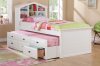 F9223 Kids Bedroom 3Pc Set by Poundex in White w/Trundle Bed