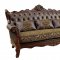 Kamilah Sofa CM6787 in Brown Leather Match & Dark Oak w/Options