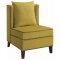 902709 Accent Chair Set of 2 in Chartreuse Velvet by Coaster