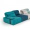 Jamie Sectional Sofa in Multi-Colored Blue Fabric by VIG