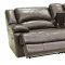 Mahogany Full Leather 4PC Modern Sectional Reclining Sofa