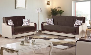 Texas Sofa Bed in Brown Fabric by Empire w/Options [MYSB-Texas]