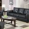 504451 Sawyer Sofa in Black Bonded Leather by Coaster w/Options