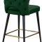 Kelly Counter Stool 791 Set of 2 Green Velvet Fabric by Meridian