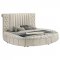 Sonya Upholstered Round Bed 360111 in Ivory Boucle by Coaster