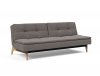 Dublexo Eik Sofa Bed in Grey w/Wooden Legs by Innovation