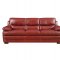 Wilton Sofa & Loveseat Burgundy Leather Match by Mstar w/Options