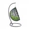 Wicker Hanging Egg Swing Chair ESC42G in Green by LeisureMod