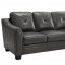 Avison Sofa 505291 in Grey Leatherette by Coaster w/Options