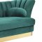 Arvada Sofa & Loveseat Set in Green Velvet by VIG w/Options