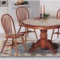 Classic Oak Dining Room Round Table & Deluxe Arrow Back Chairs